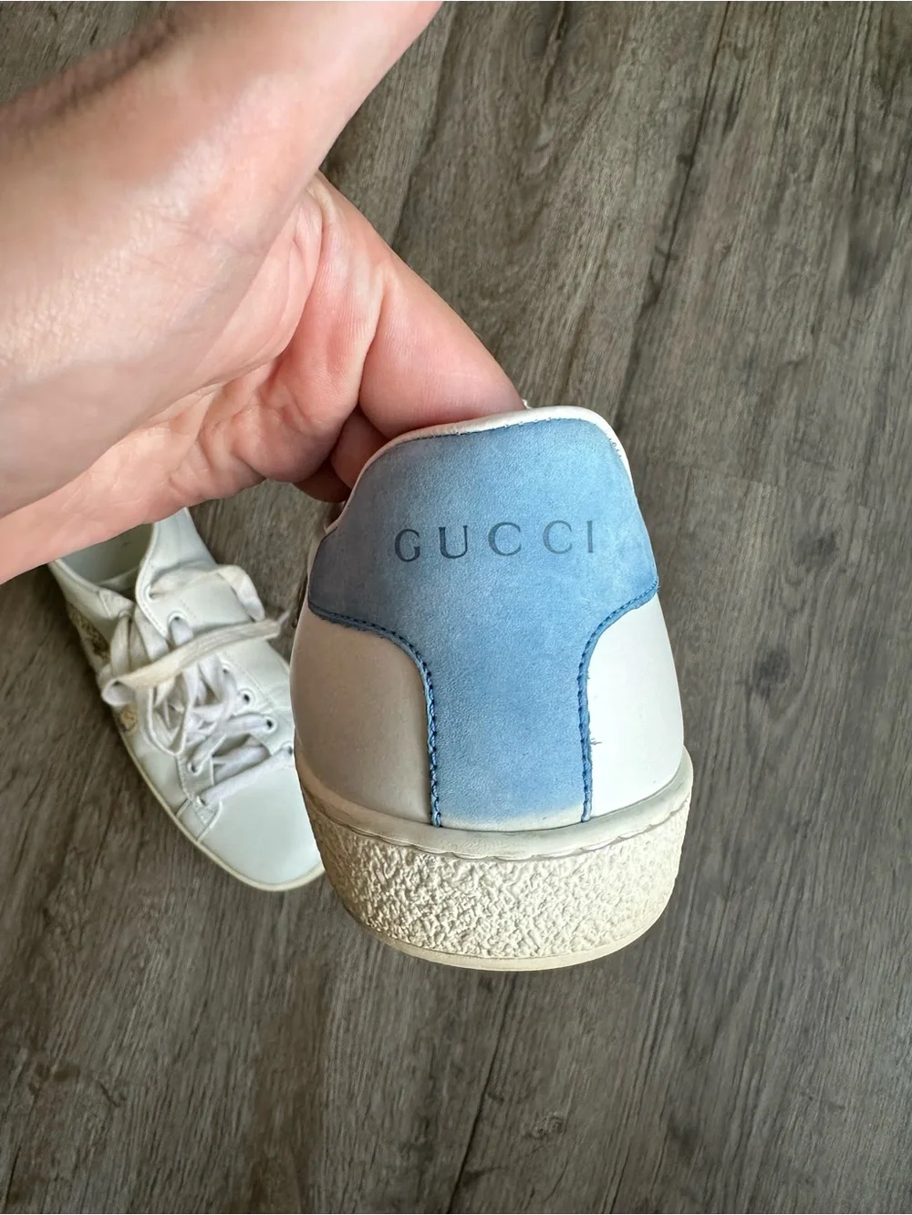 Gucci White Leather Sneakers